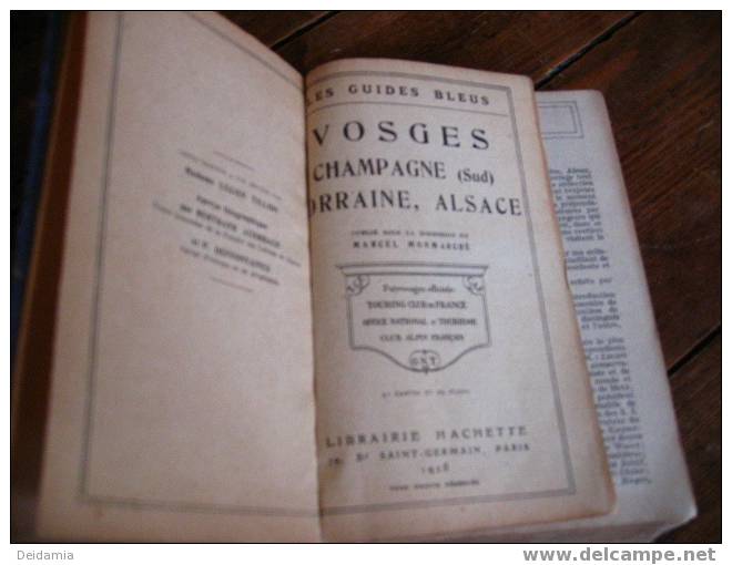 Les Guides Bleus Vosges, Lorraine Alsace, 1928 - Mappe/Atlanti