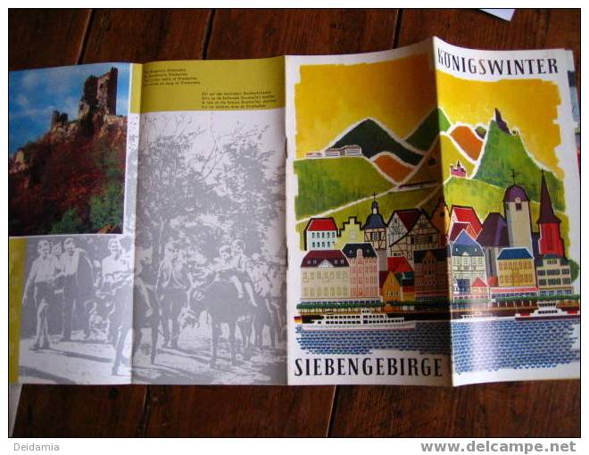 *KONIGSWINTER. PETIT DEPLIANT TOURISTIQUE. SIEBENGEBIRGE - Cartes/Atlas