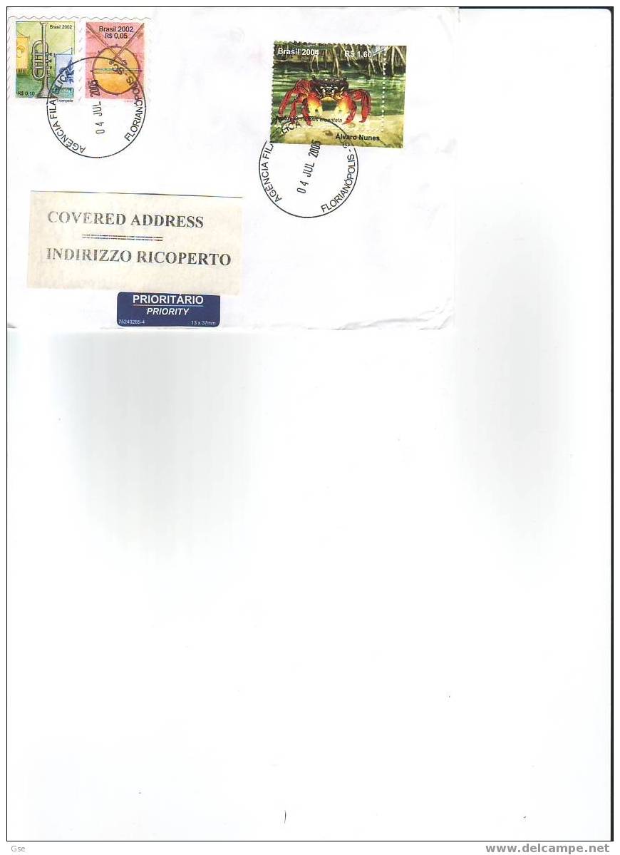BRASILE  (2005) - Lettera La Lituania - Crostaceo E Musica - Cartas & Documentos