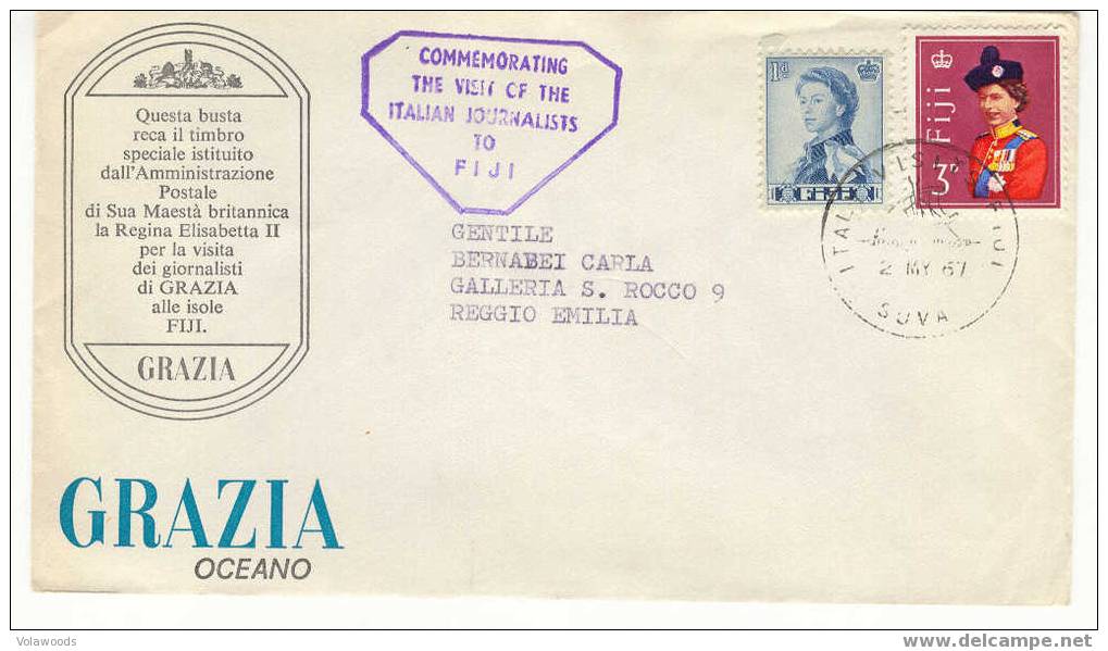Fiji - Busta Usata Per L'Italia 02.05.1967 - Fiji (1970-...)