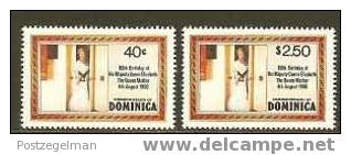 DOMINICA 1980 MNH Stamp(s) QUEEN MOTHER 688-689 #5981 - Royalties, Royals