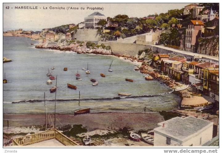 CPA DE MARSEILLE - LA CORNICHE ( L ANSE DU PROPHETE ) - Endoume, Roucas, Corniche, Plages