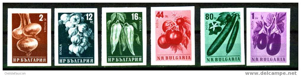 BULGARIE - Yvert - 937/42** Non Dentelés - Cote 9 € - Légumes
