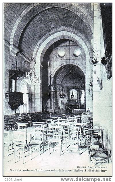 Gonfolens - Intérieur De L'eglise St Barthélémy - Confolens