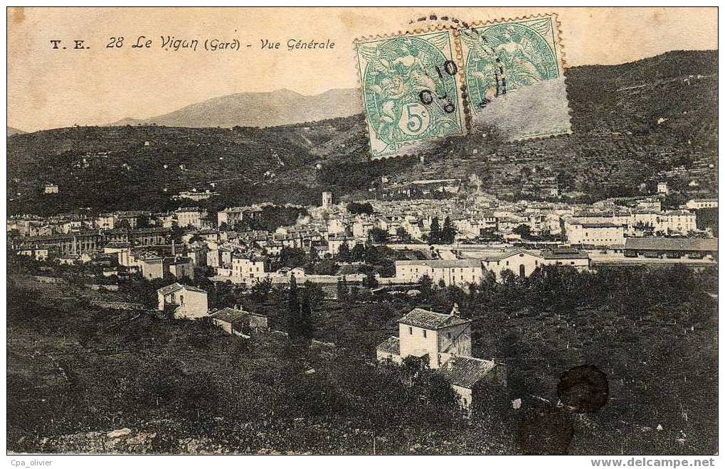 30 LE VIGAN Vue Générale, Ed TE 28, 1906 - Le Vigan