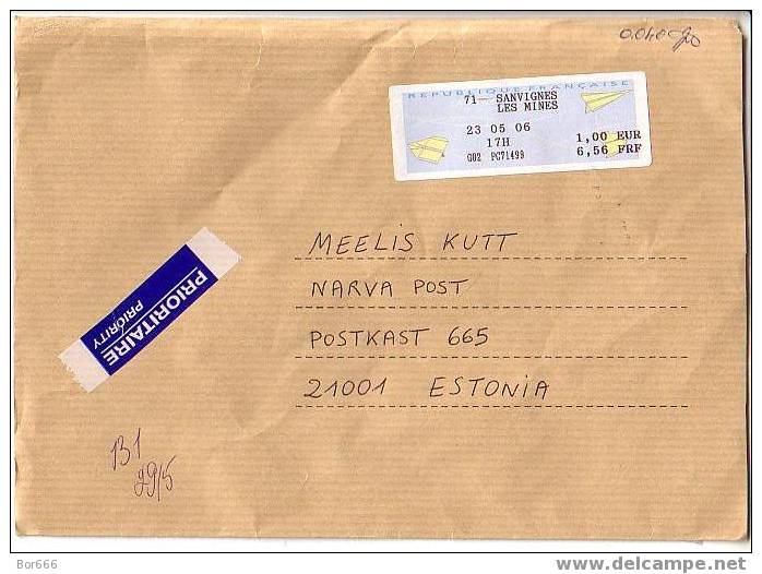 GOOD POSTAL COVER FRANCE - ESTONIA 2006 - Postage Paid 1,00 - Lettres & Documents