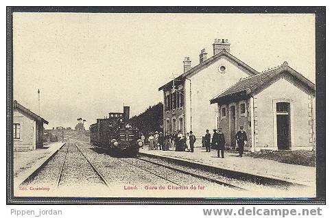 72 LOUE Gare Du Chemin De Fer BELLE CARTE - Loue