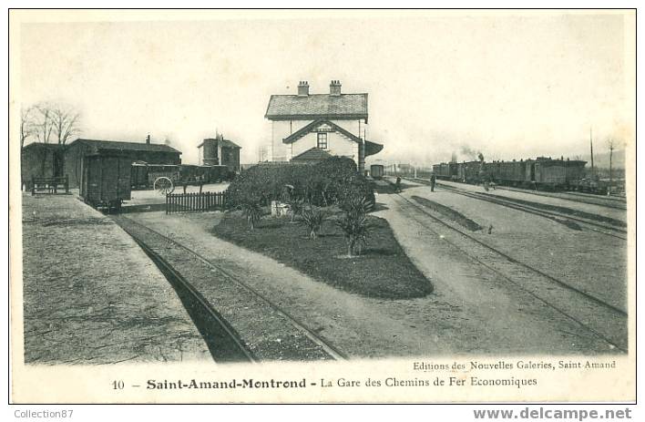 18 - CHER - ST AMAND MONTROND - GARE - LOCOMOTIVE - TRAIN - CHEMIN De FER - TRAMWAY De L´INDRE - Saint-Amand-Montrond