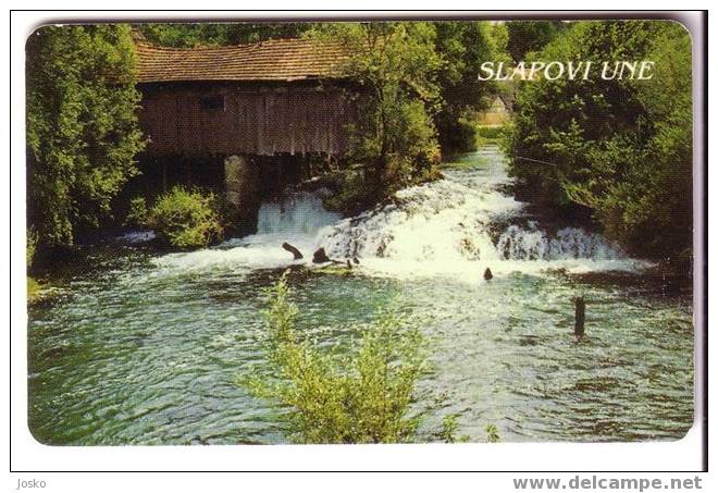 SLAPOVI UNE ( Bosnie - Old & Rare Card ) Waterfalls Chutes Falls Chute D`eau Waterfall Cataracte Fall Cascade - Bosnia
