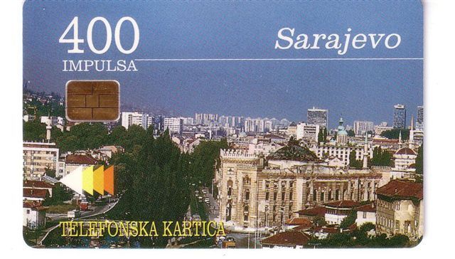 SARAJEVO ( Bosni Card ) - Old Issue Card , 400. Units ( Town , City , Vile ) - Bosnie