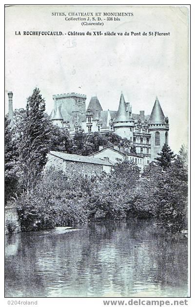 La Rochefoucauld -Château Du XVI Siécle Vu Du Pont De St Florent - Neung Sur Beuvron