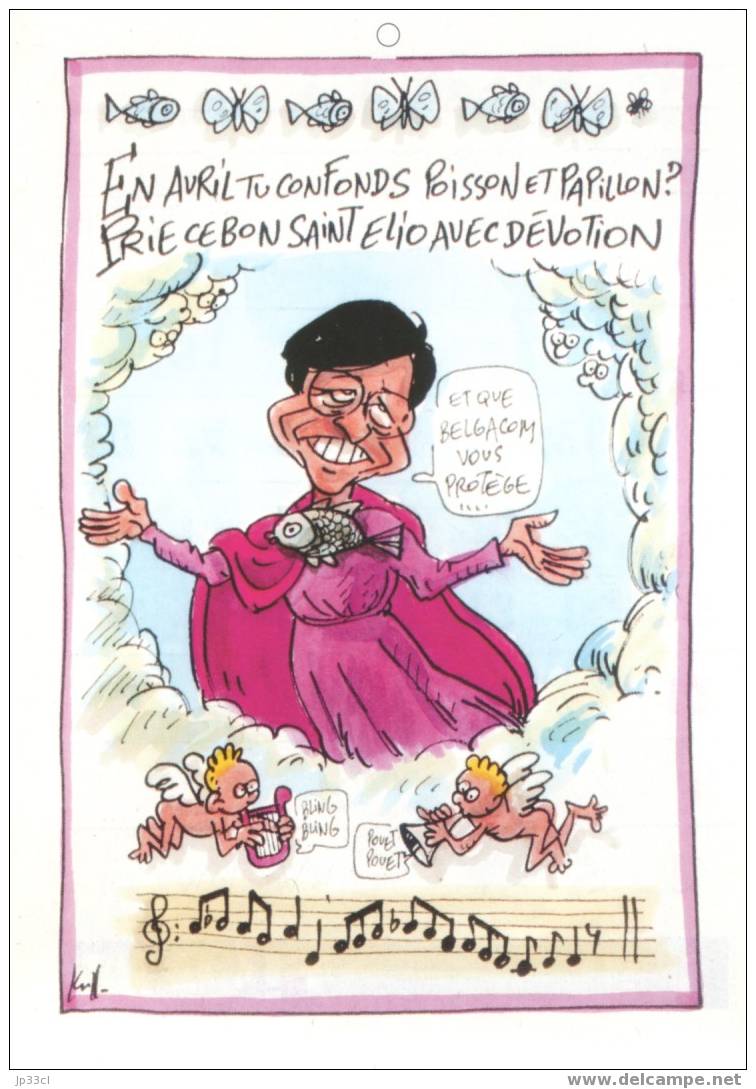 Calendrier 1998 Illustré Par Pierre Kroll - Kleinformat : 1991-00