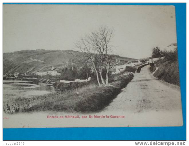 95)-entrée De Vétheuil, Par St-martin-la Garenne--tres Belle Carte - Vetheuil