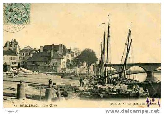 B - 24 - BERGERAC - Les Quais - Péniche - Bergerac