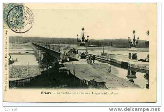 B - 45 - BRIARE - Le Pont Canal, Vu De Coin ( Longueur 662 Métres ) - Péniche - Ane - Briare