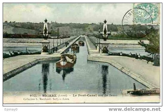 B - 45 - BRIARE - Le Pont Canal - Vue De Façe  - Péniche - Briare