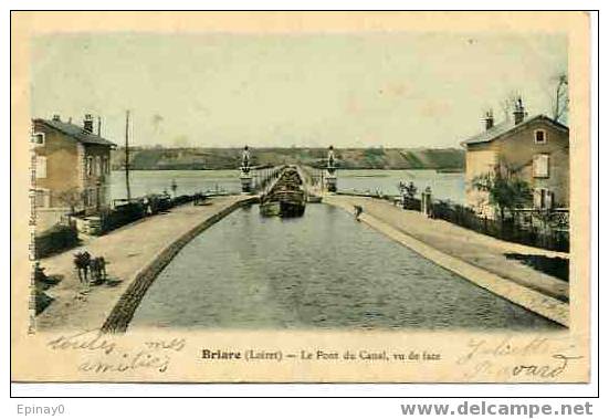 B - 45 - BRIARE - Le Pont Canal - Vue De Façe  - Péniche - Briare