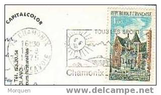 Postal  CHAMONIX (Francia) 1975  Flamme - Lettres & Documents