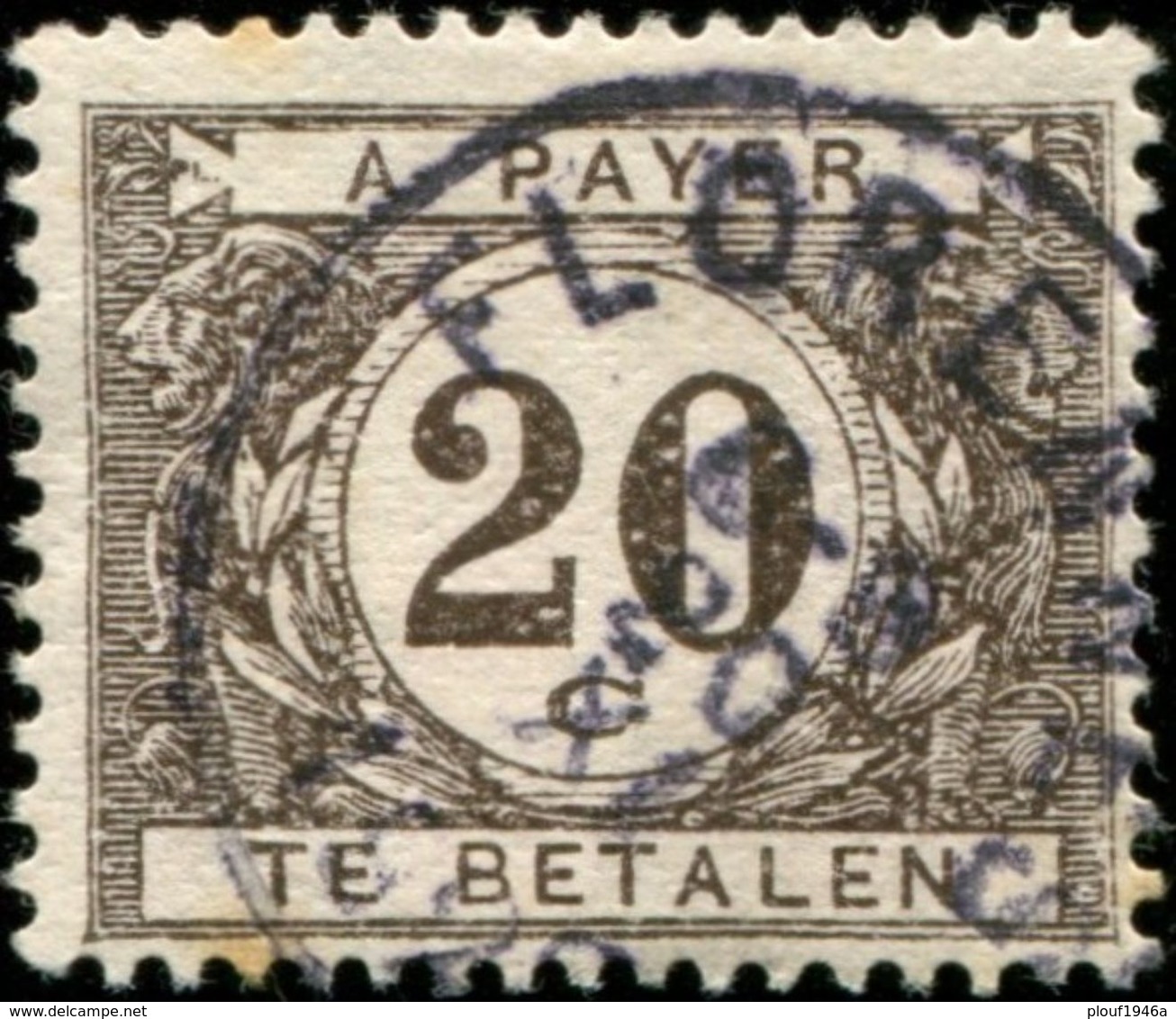 COB N° : TX  34 A (o) - Timbres