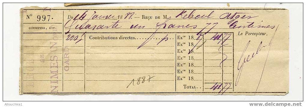 DES ANNEES 1880 à + DECLARATIONS DE VERSEMENT RECEPISSES MINISTERE DES POSTES & TELEGRAPHES - Telegraph And Telephone