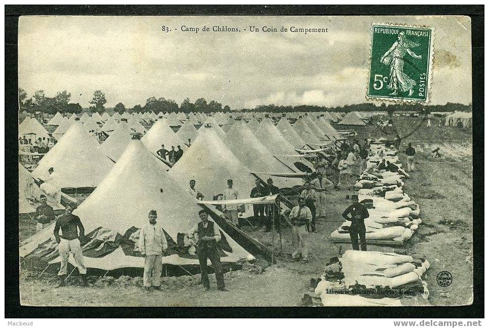 51 - MOURMELON LE GRAND - Camp De Châlons - Un Coin De Campement - ANIMÉE - Mourmelon Le Grand