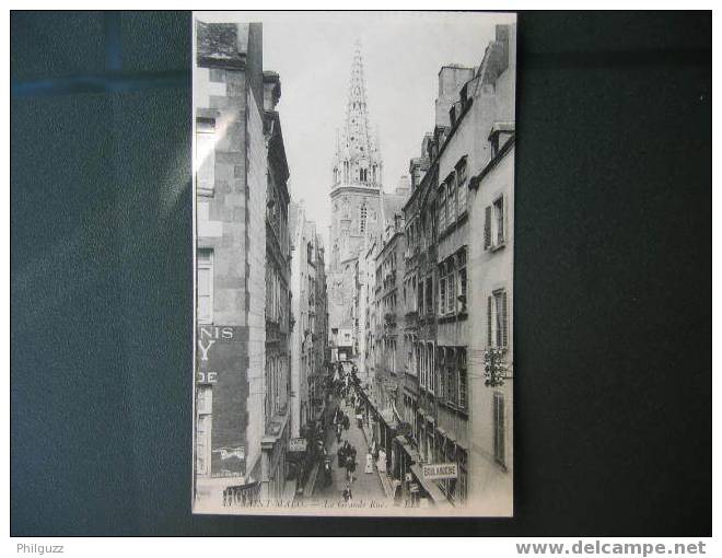 Carte Postale 35 Ile Et Villaine Saint Malo La Grande Rue Belle Animation - Saint Malo