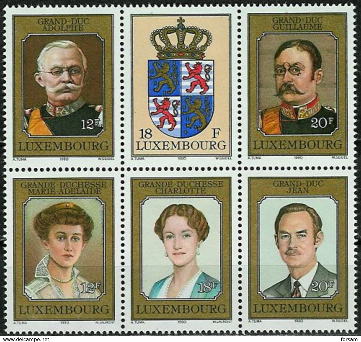 LUXEMBOURG..1990..Michel # 1253-1258...MLH. - Unused Stamps