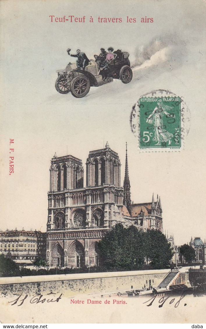 PARIS . NOTRE DAME DE PARIS.  TEUF-TEUF A TRAVERS LES AIRS - Distretto: 05