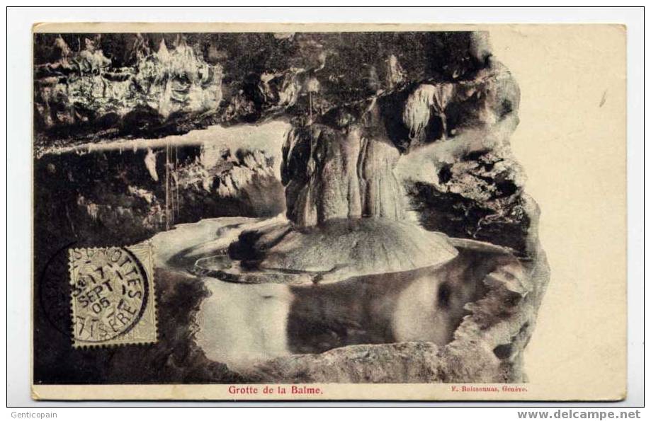 G5 -  Grotte De La BALME - (1905 - Carte Au Dos Non Divisé-affranchissement à 5 Centimes - 1 C Au Verso Et 4 C Au Recto) - La Balme-les-Grottes