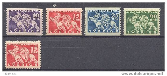 SWEDEN 2 SETS 1932-35 LIGHT HINGED - FRESH! - Unused Stamps