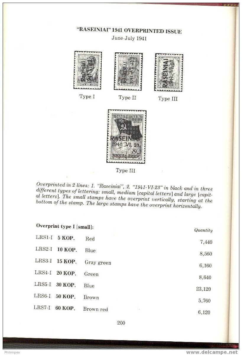 POSTAGE STAMPS OF LITHUANIA EXCELLENT MONOGRAPHY - Other & Unclassified