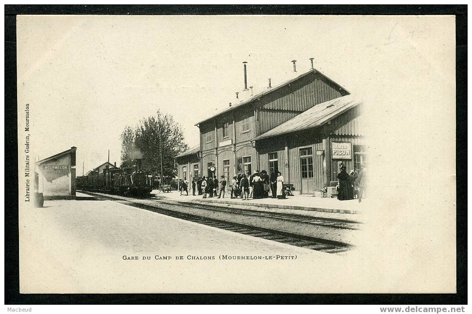 51 - MOURMELON LE PETIT - Gare Du Camp De Châlons - BELLE ANIMATION - CARTE PRÉCURSEUR - Camp De Châlons - Mourmelon