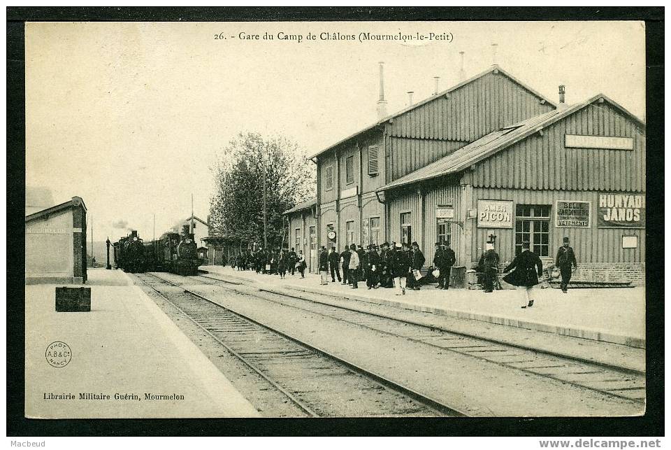 51 - MOURMELON LE PETIT - Gare Du Camp De Châlons - TRÈS BELLE ANIMATION - Camp De Châlons - Mourmelon