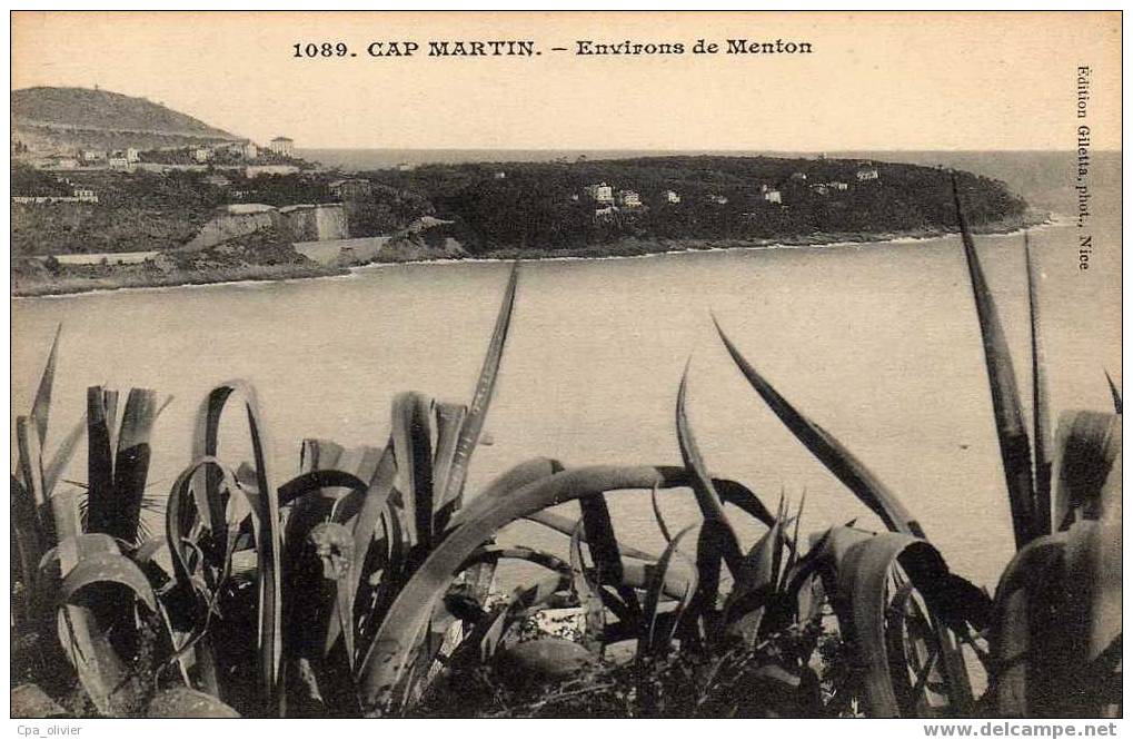 06 ROQUEBRUNE Cap Martin, Vue Générale, Ed Giletta 1089, Environs De Menton, 190? - Roquebrune-Cap-Martin