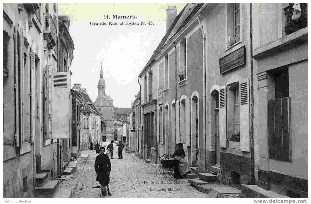 MAMERS - Grande Rue Et Eglise N.D - Mamers