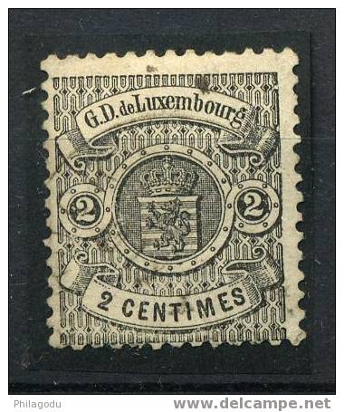 LUXEMBOURG 27  2c Noir Oblitéré Très Léger  Cote 165 Euros - 1859-1880 Armarios
