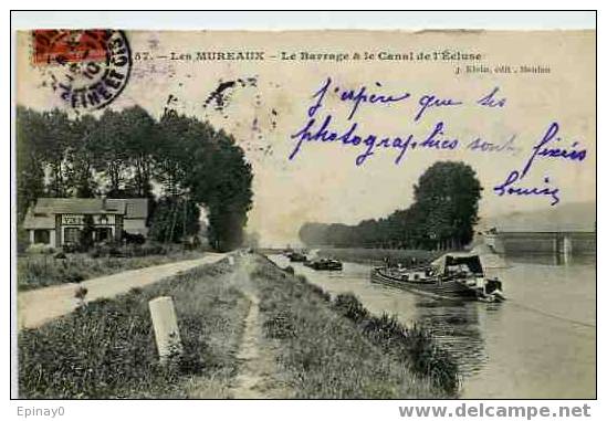 B - 78 - LES MUREAUX - Le Barrage Et Le Canal De L'écluse - Péniche - Les Mureaux