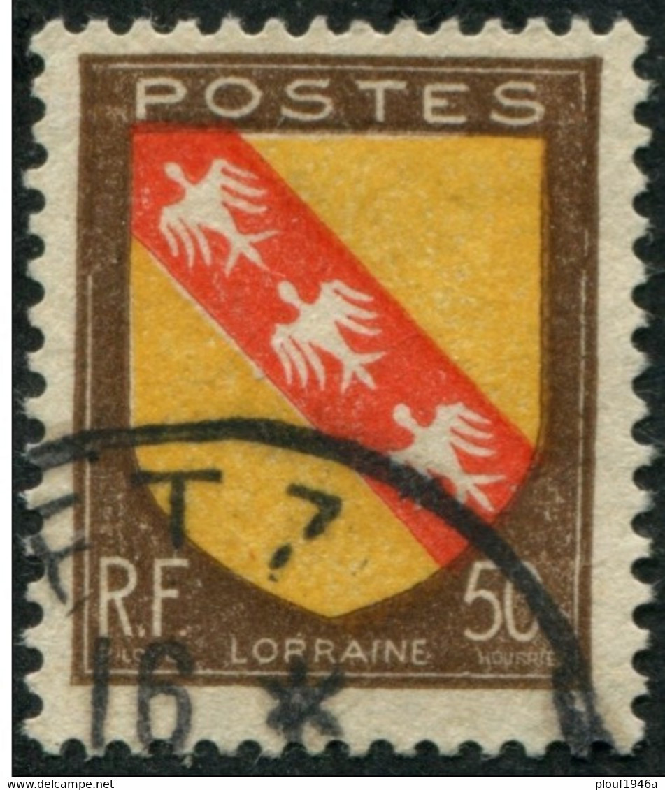Pays : 189,06 (France : 4e République)  Yvert Et Tellier N° :  757 (o) - 1941-66 Coat Of Arms And Heraldry