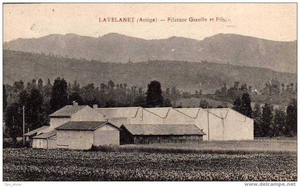 09 LAVELANET Usine, Filature Graulle Et Fils, Ed Guionie, 1919 - Lavelanet