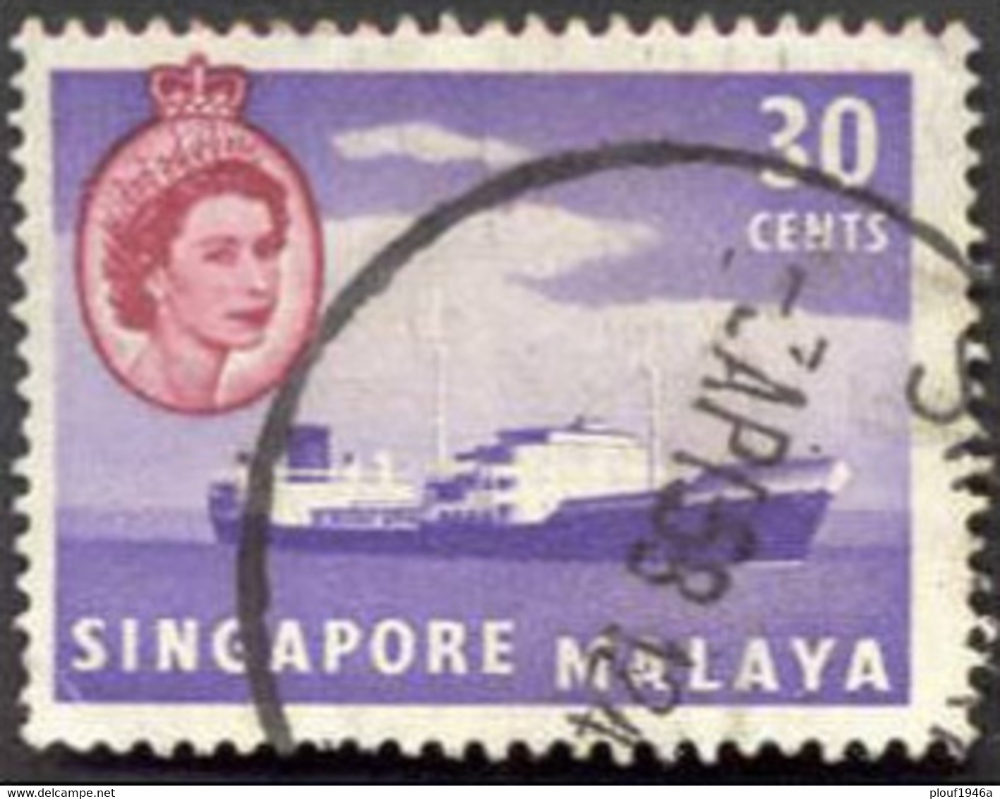 Pays : 441 (Singapour : Colonie Britannique)  Yvert Et Tellier N° : 38 (o) ; SG SG 48 - Singapur (...-1959)