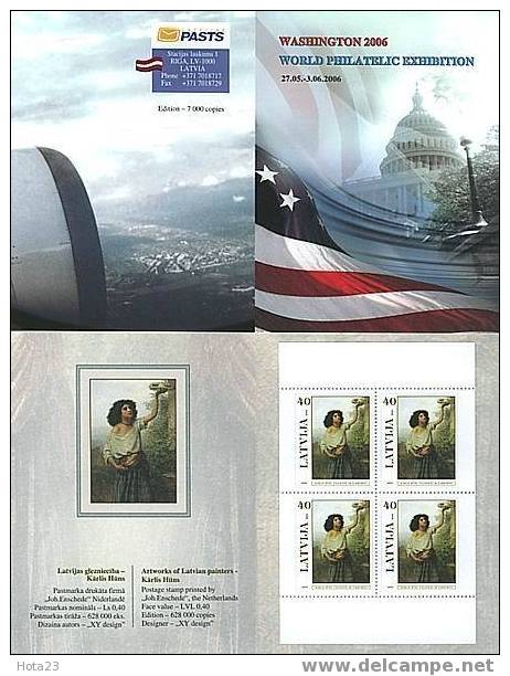 Latvia-World Philatelic Exhibition &ndash; Washington 2006, USA -Artworks Of Latvian Painters - Altri & Non Classificati