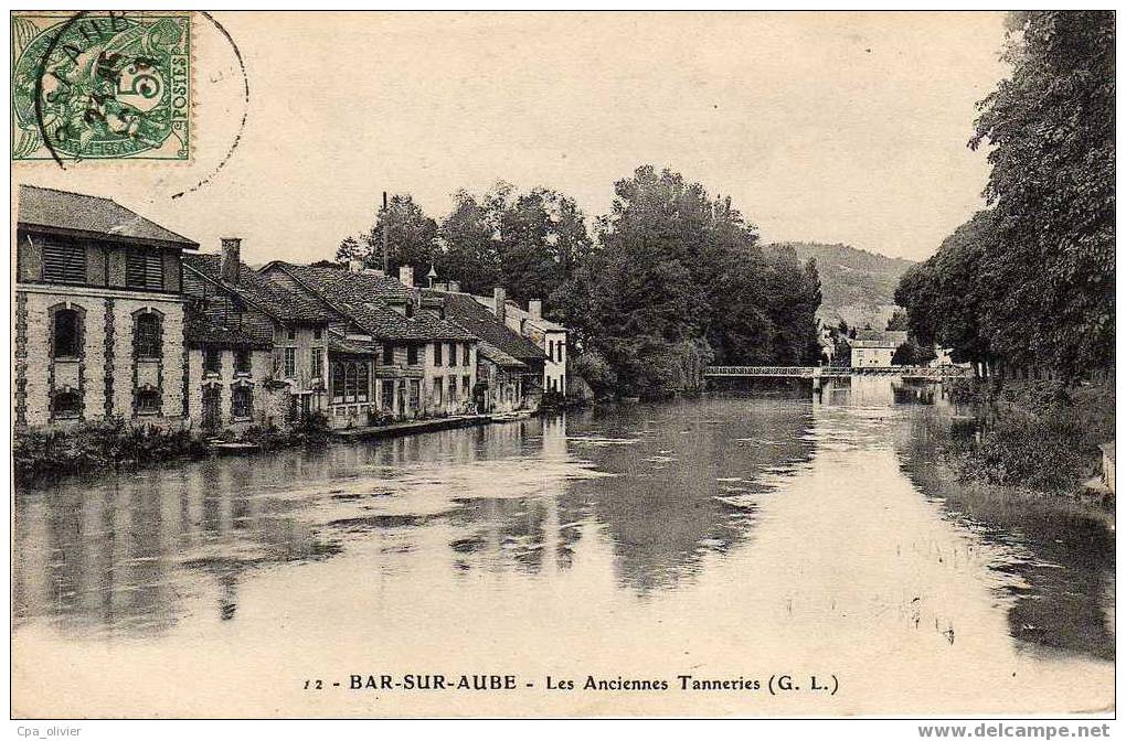 10 BAR SUR AUBE Anciennes Tanneries, Ed GL 12, 1907 - Bar-sur-Aube