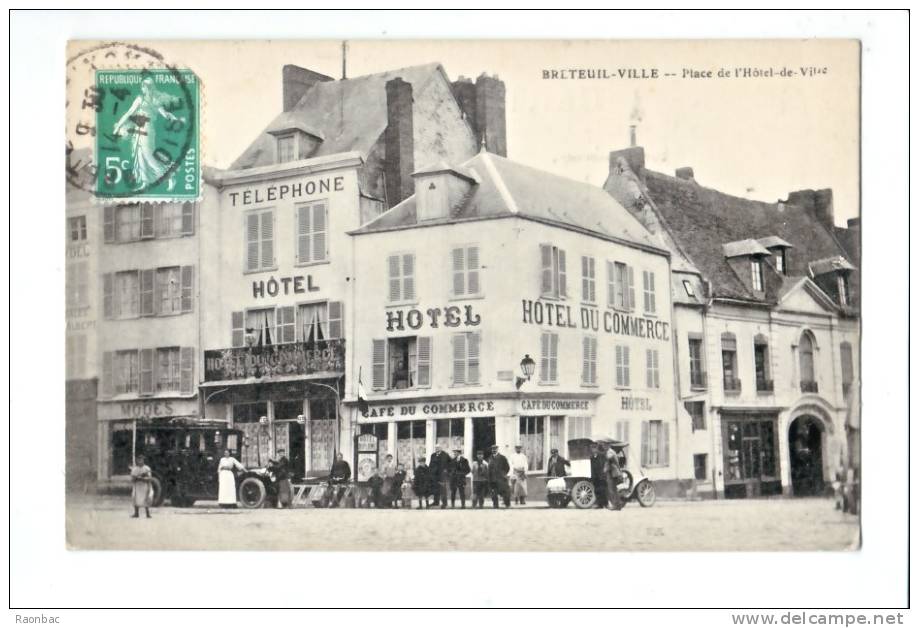 CPA---60---BRETEUIL-VILLE ---PLACE  De L´HOTEL De VILLE - Breteuil