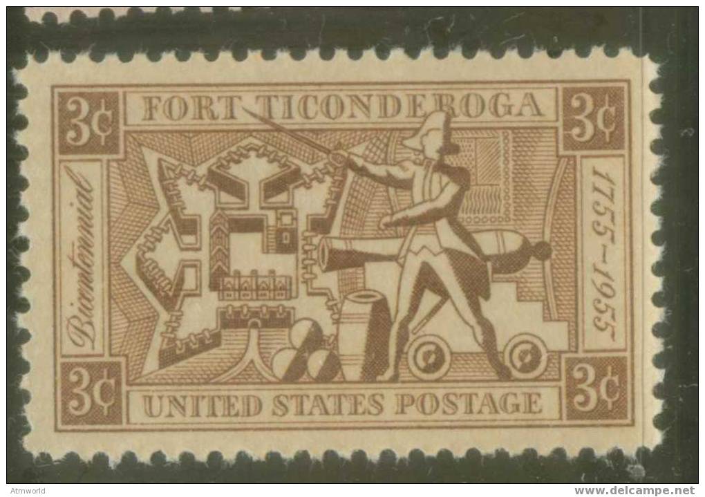 USA ---- MAP OF FORT---- - Unused Stamps