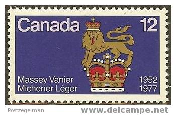 CANADA 1977 MNH Stamp(s) Massey Vanier 660 # 5669 - Neufs