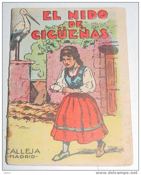 ANTIGUO CUENTO DE CALLEJA - JUGUETES INSRUCTIVOS - EL NIDO DE CIGUEÑAS - 7 X 5 CMS. - Autres & Non Classés