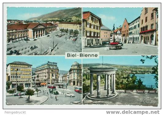 D 1404 - Biel Bienne - Farb. Mehrbildkarte - Um 1958 - Gelaufen - Bienne