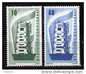 Deutschland / Germany / Allemagne 1956 Satz/set EUROPA ** 2nd Choice - 1956