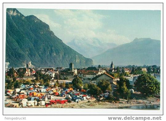 D 1417 - Villeneuve. Camping, Ville Et Dents Du Midi - CAk - Villeneuve D'Ascq