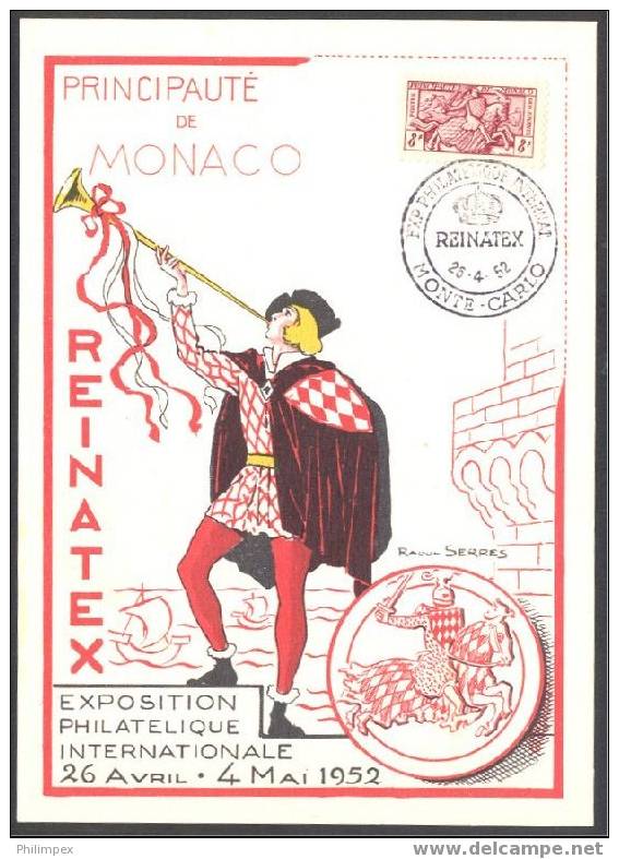 Two Maximumcards MONACO From 1952, One With Artists Signature - Maximumkaarten